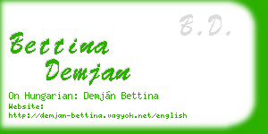 bettina demjan business card